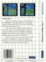 Sega  Master System&nbsp; - &nbsp;Great Golf (Back)